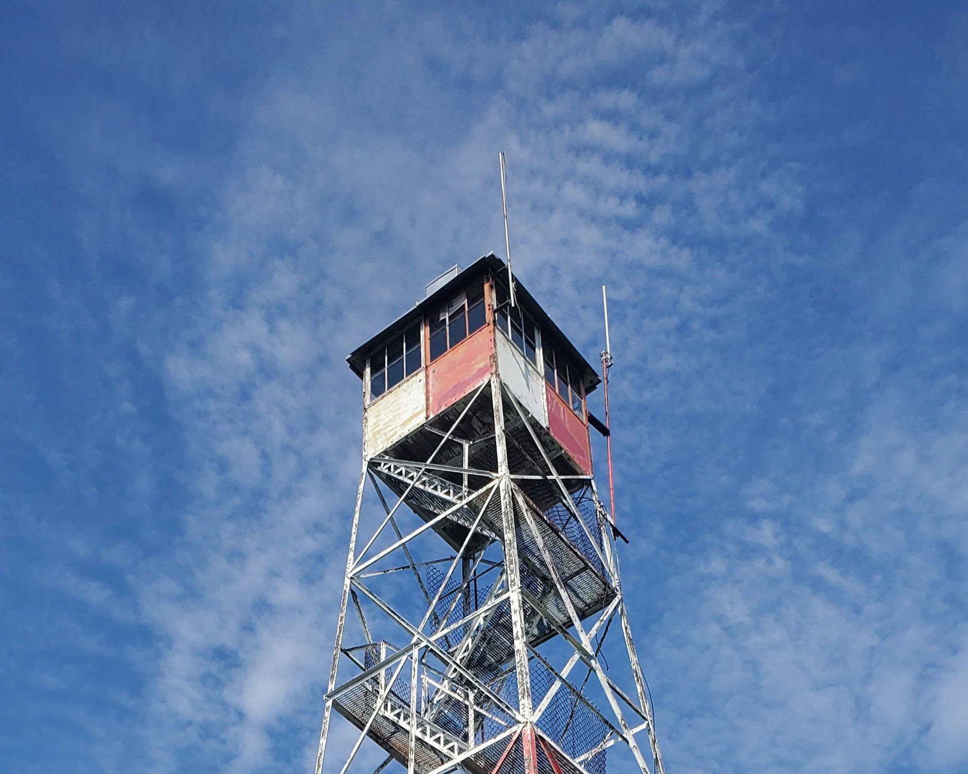 Climbing to the Catfish Fire Tower