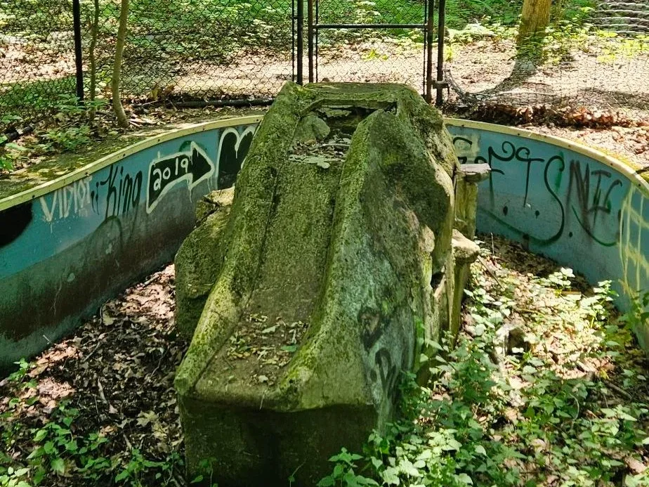Exploring an Abandoned Zoo at Jungle Habitat 5 An otter slide at Jungle Habitat