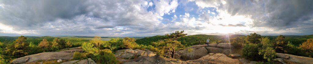 Panoramic from the Wyanokie High Point at Norvin Green State Forest