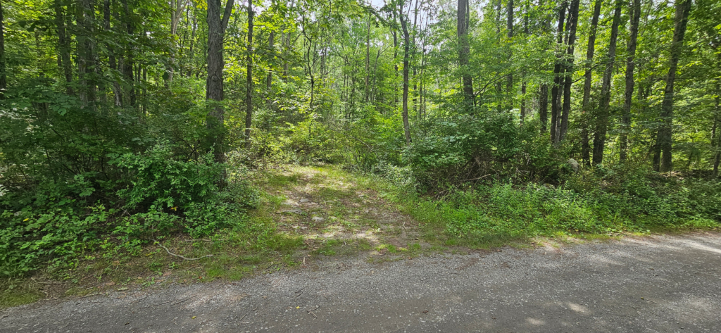 The parking area for Silver Spray Falls