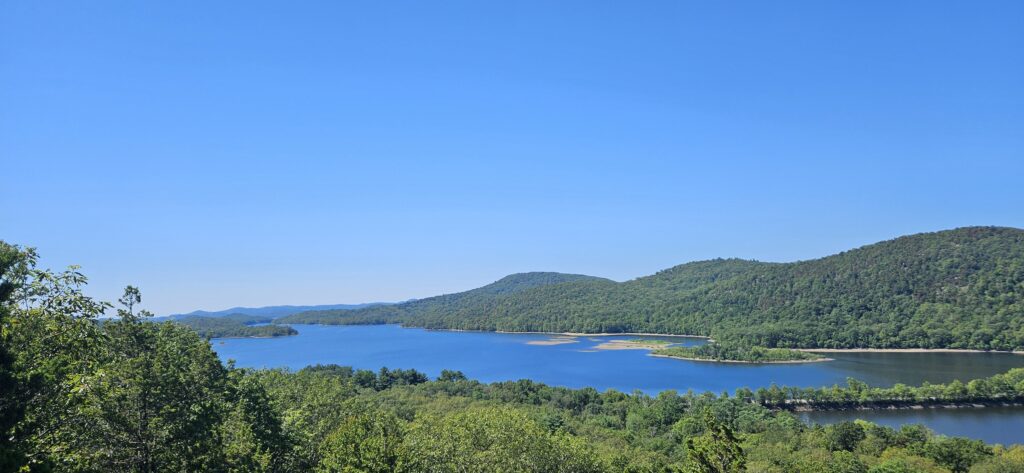 An image of the Wanaque Reservoir from Governor Mountain