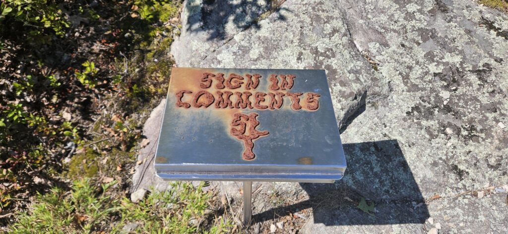 An image of a box directing visitors to sign in