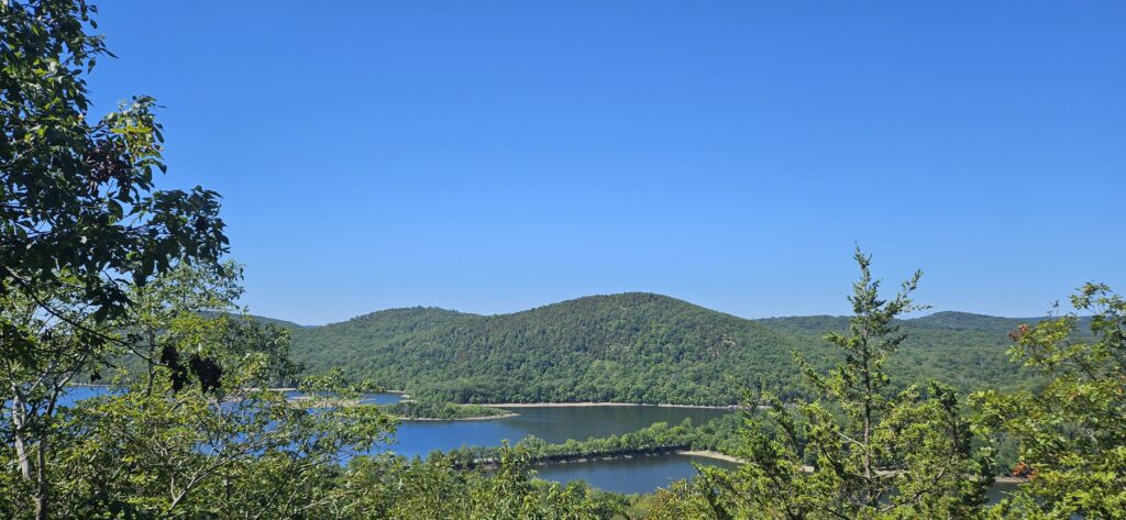 An image of the Wanaque Reservoir from Governor Mountain