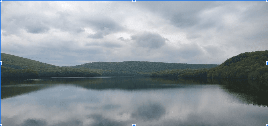 An image of Monksville Reservoir from the dam area