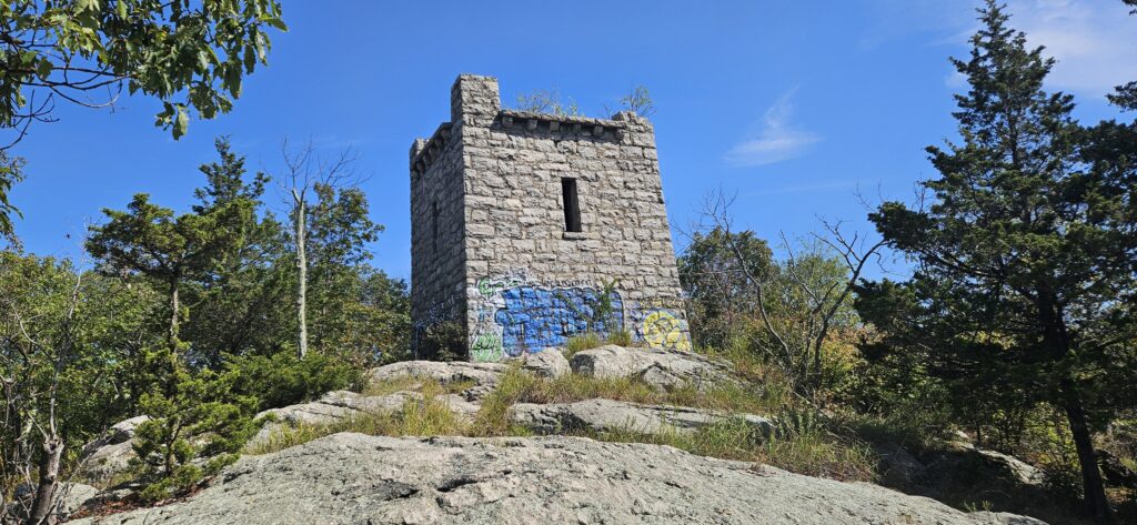An image of an old stone building in ruins