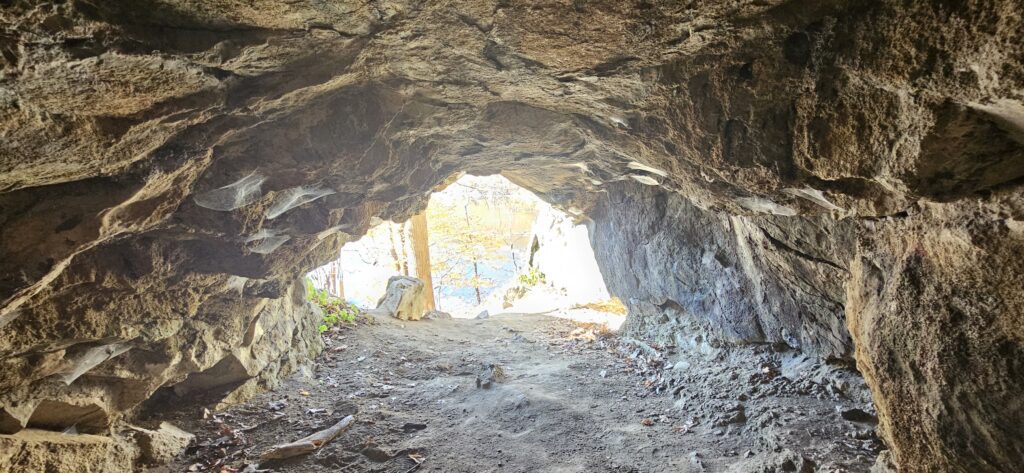 View from inside a cave