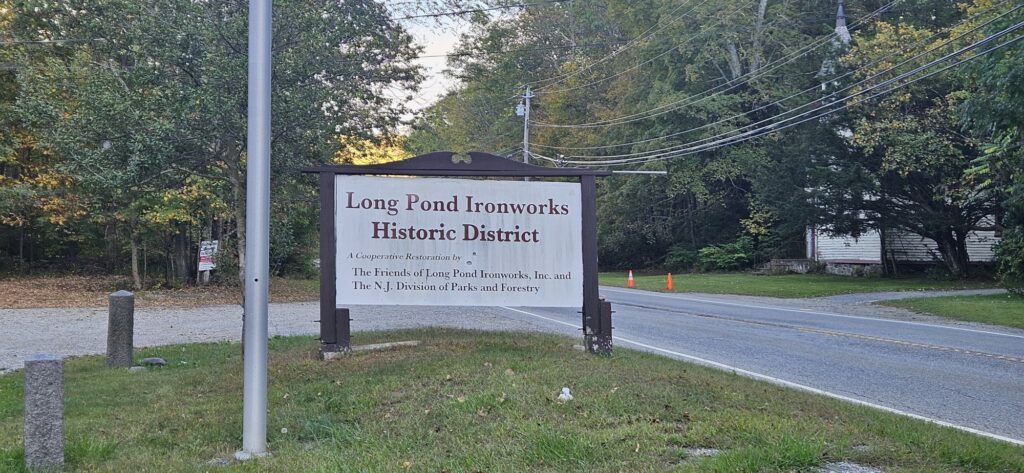 An image of a sign for Long Pond Ironworks