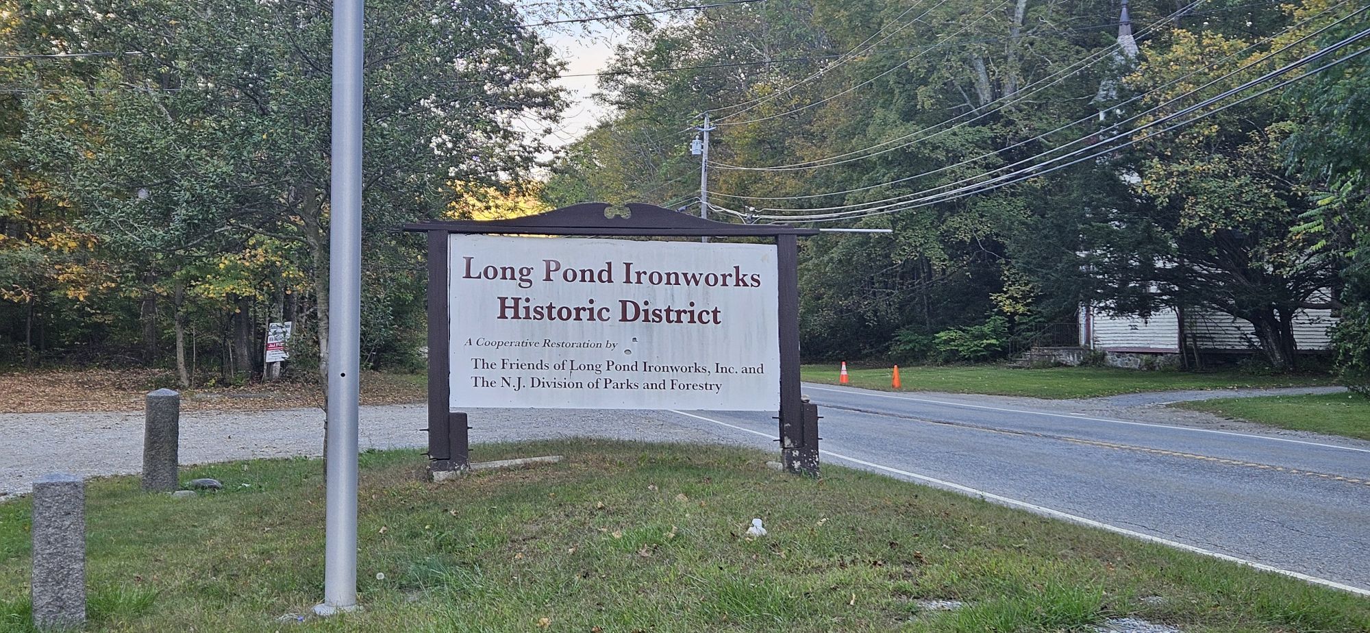 An image of a sign for Long Pond Ironworks