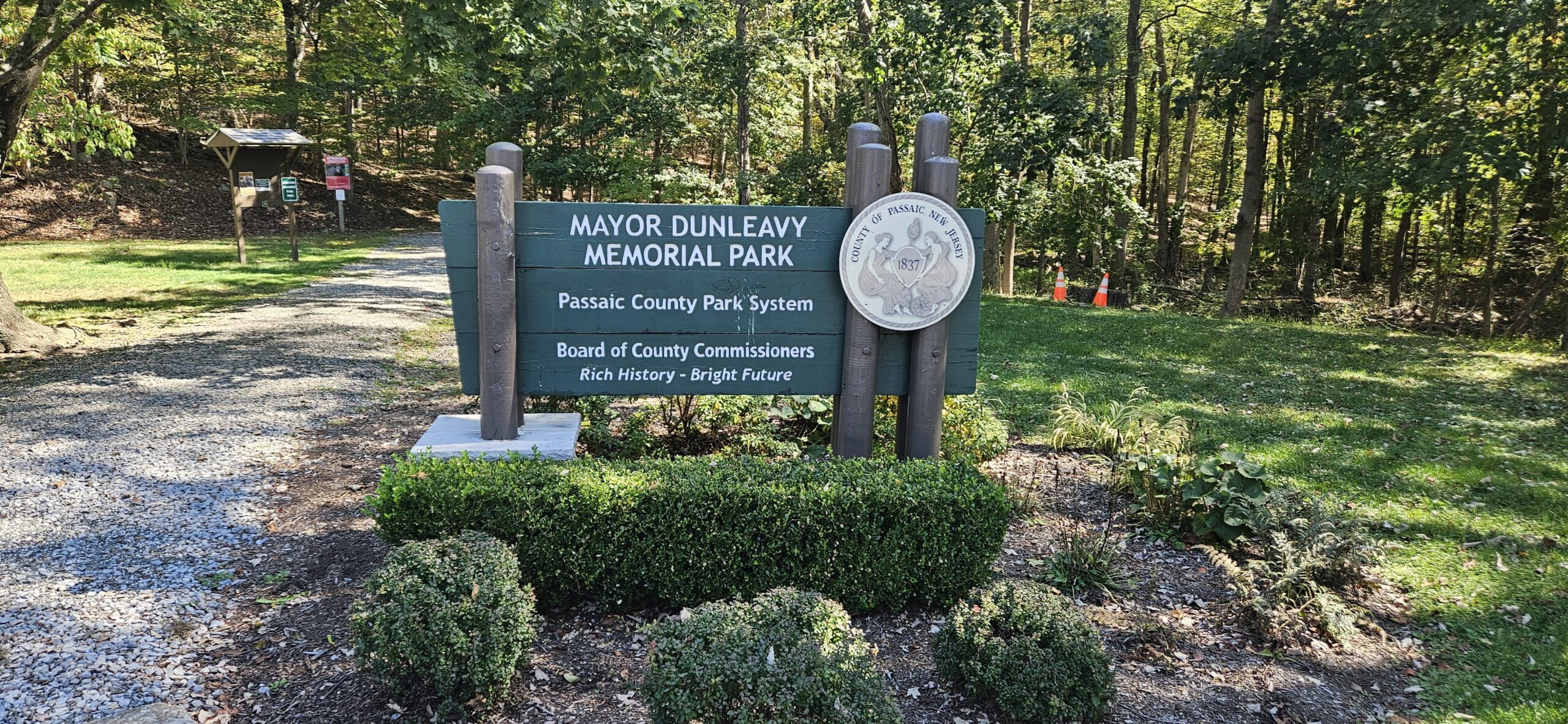 An image of a sign saying Mayor Dunleavy Memorial Park
