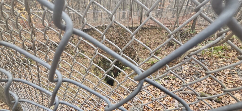 An image of a fence in mine at Mount Hope