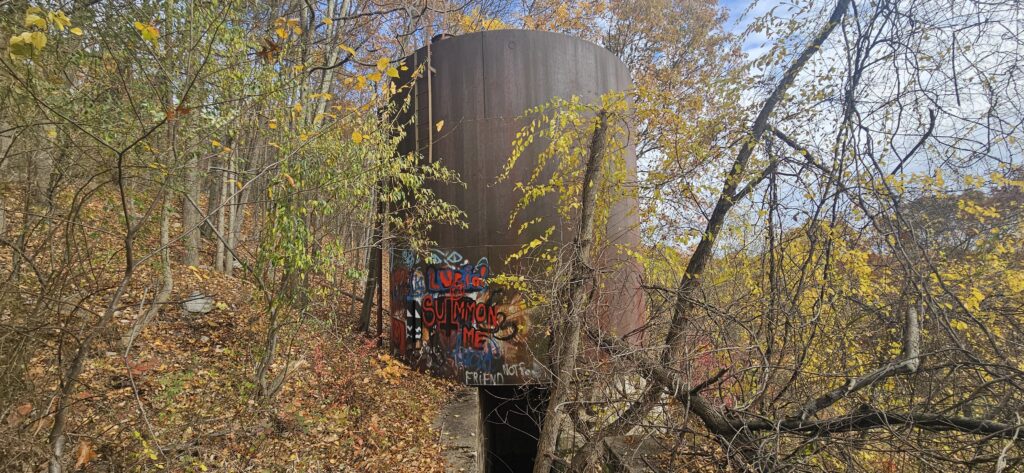 An image of a water tower at Mount Hope
