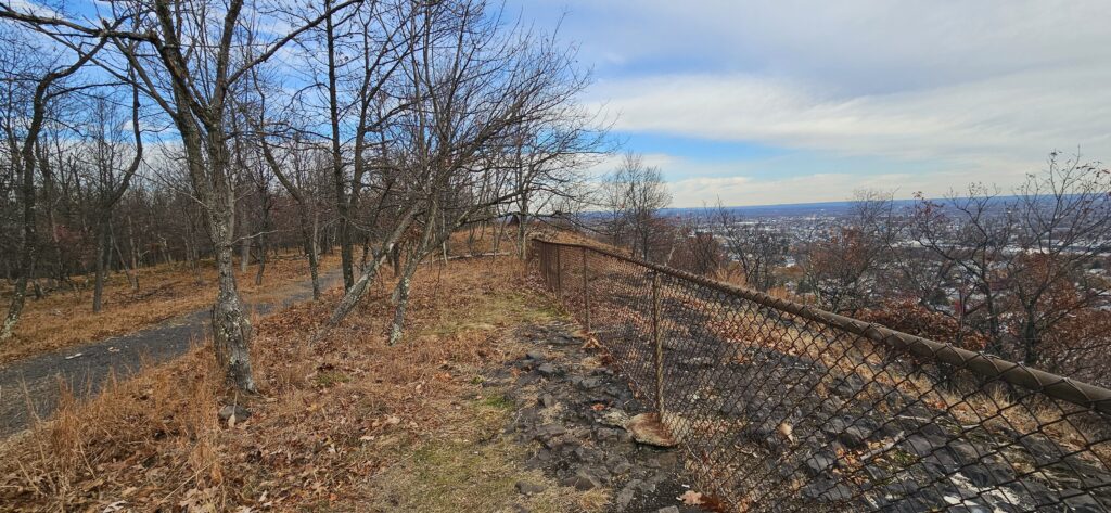 Scenic view from a hilltop path