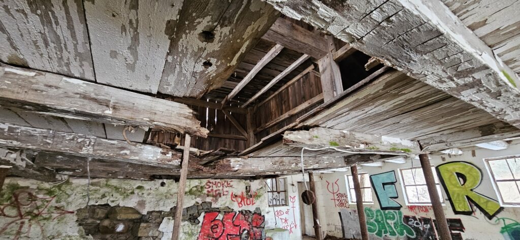 The basement of an abandoned building