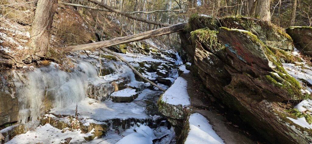 An image Van Campens Glen in the winter