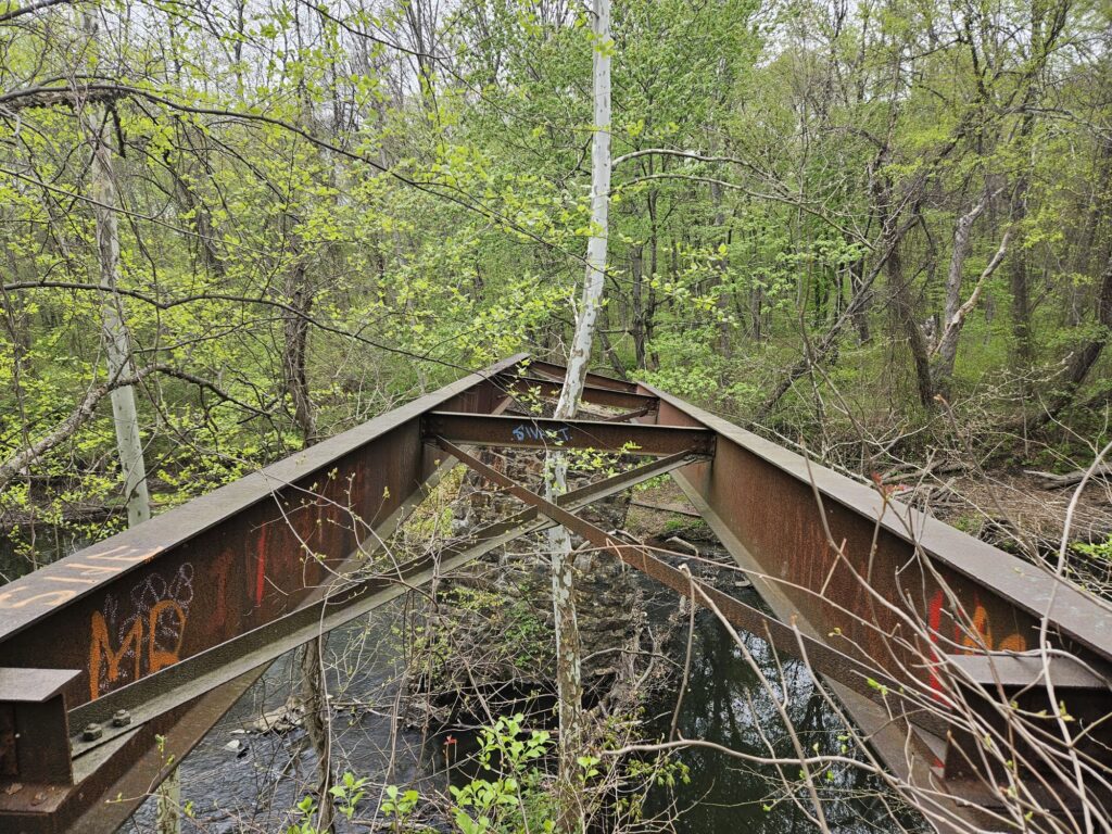 Ruins of a train trestle over the Wanaque River at Back Beach Park
