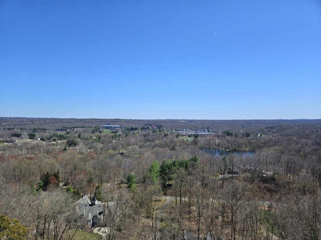 Hawk Rock Overlook featuring Ramapo College at Ramapo Valley Reservation