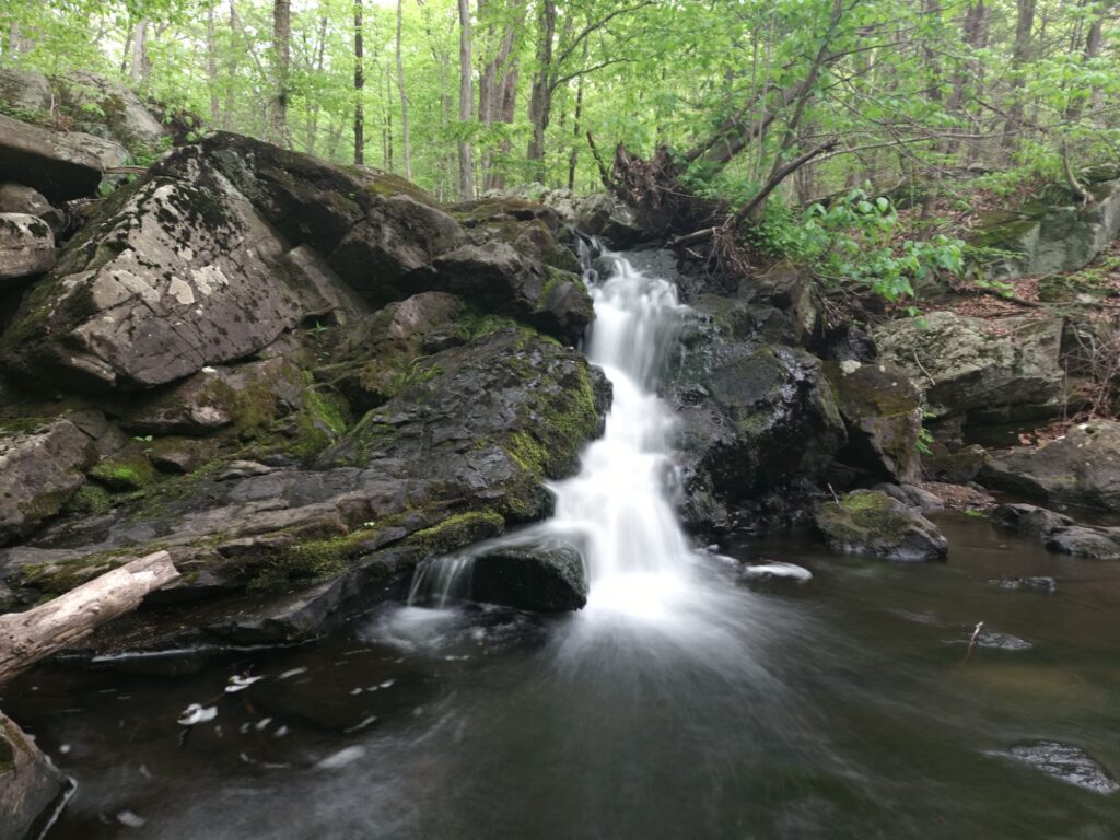 A long exposure image of Apshawa Falls