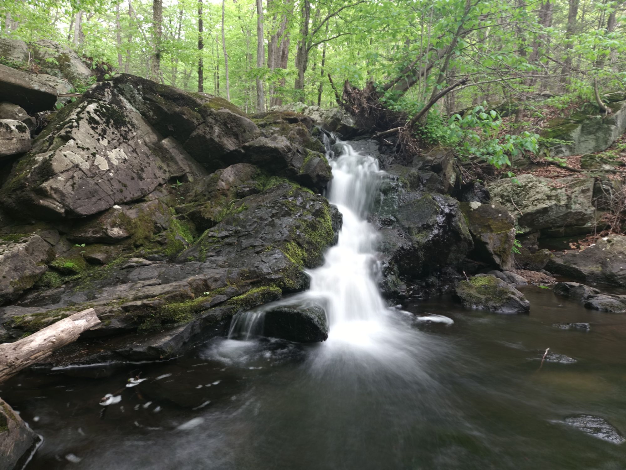 A long exposure image of Apshawa Falls