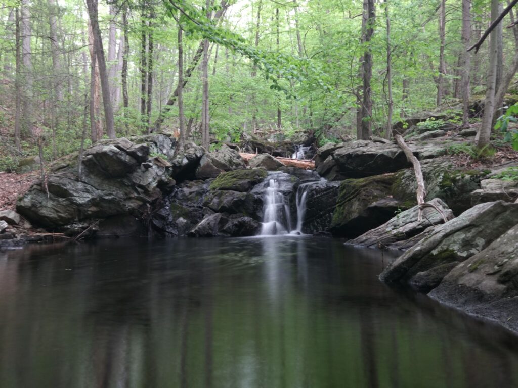 A long exposure image of Apshawa Falls