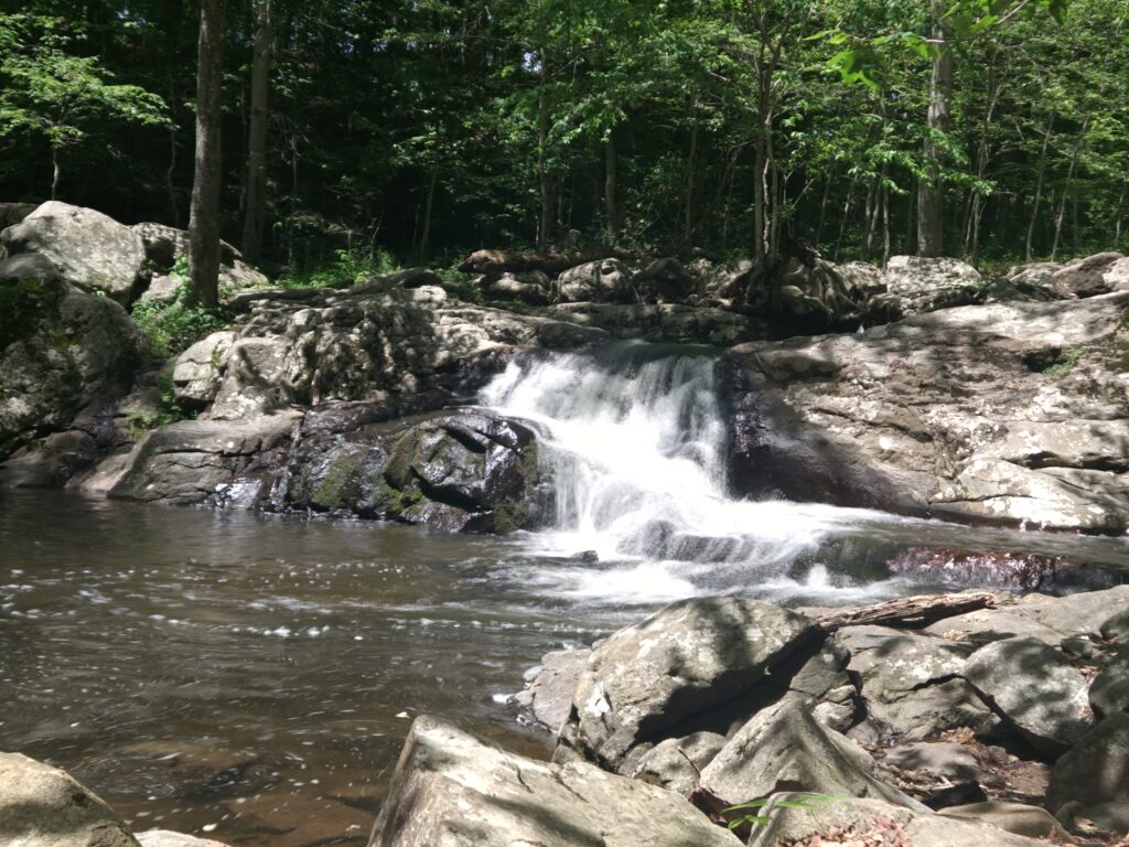A long exposure picture of Buttermilk Falls in Mendham NJ