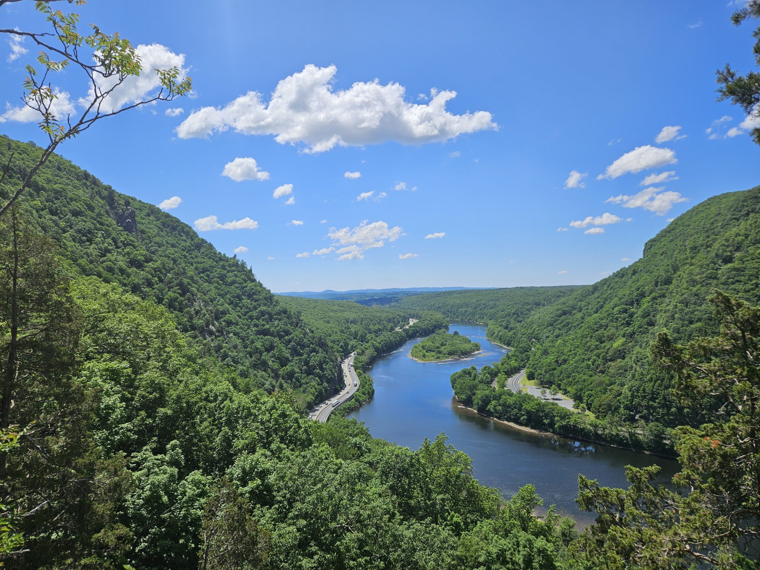 The Delaware River from the Mount Tammany Trail in Worthington State Forest and the Delaware Water Gap