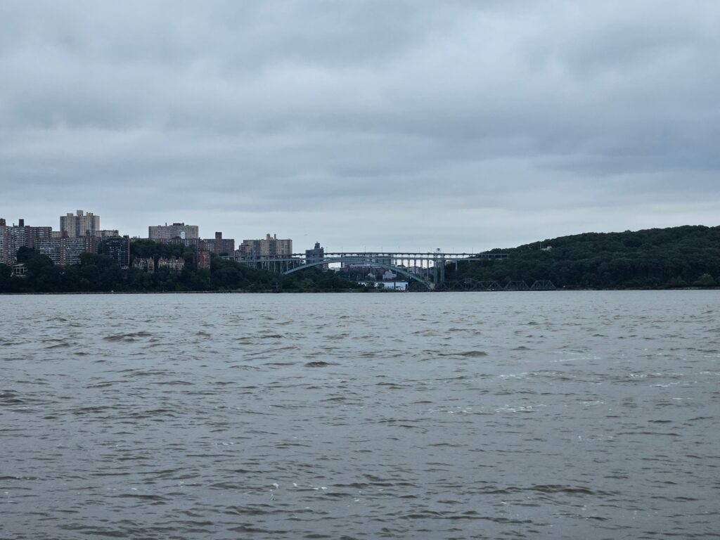 The Henry Hudson Bridge at the Undercliff Ruins at Palisades Interstate Park