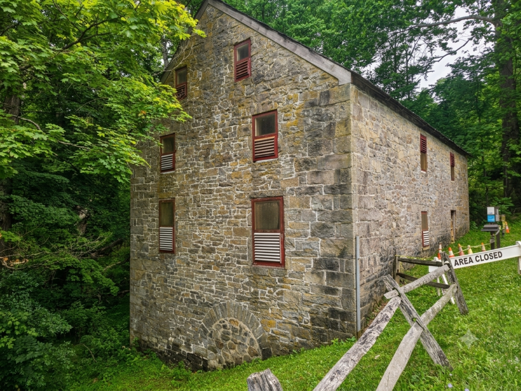 The Underwhelming Gristmill Trail at Swartswood State Park 1 An image of Keen's Grist Mill at Swartswood State Park
