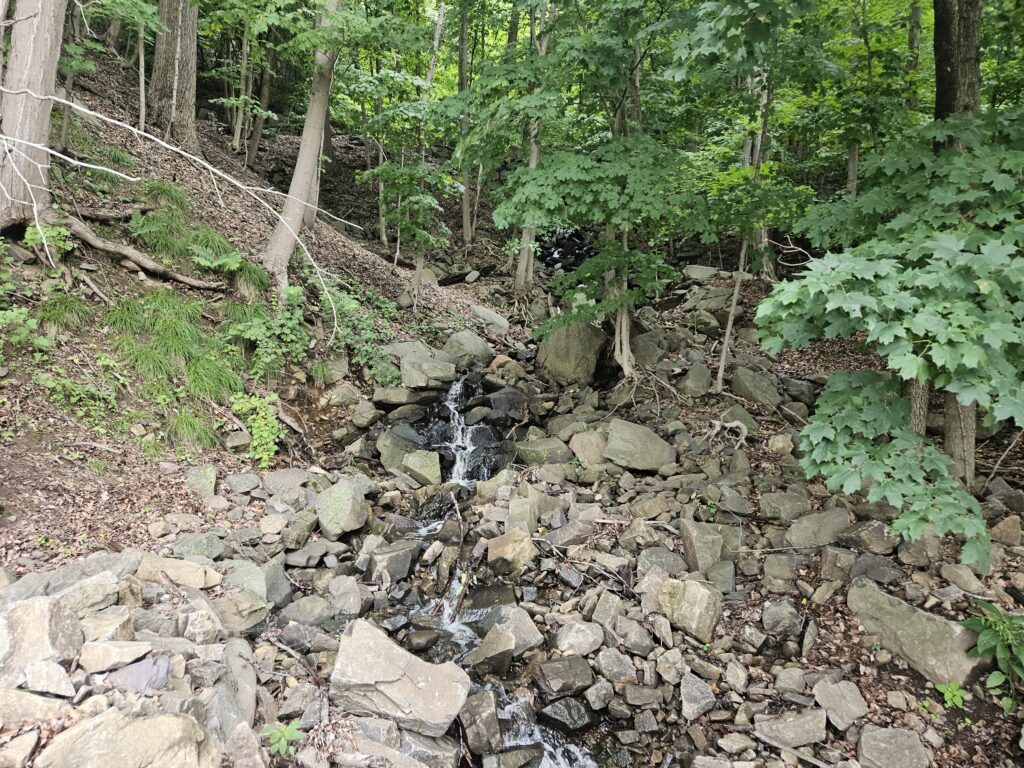 A cascade on Lost Brook Falls at Palisades Interstate Park