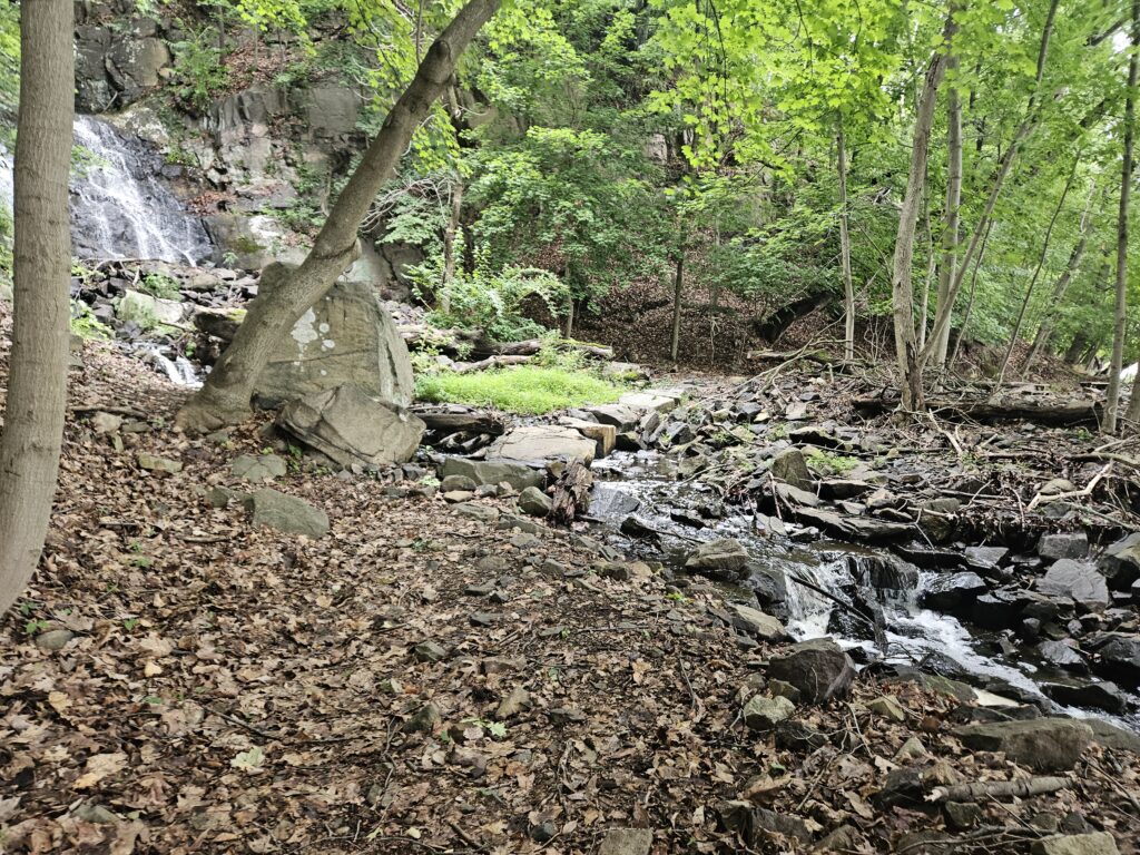 A water crossing for Green Brook at Palisades Interstate Park