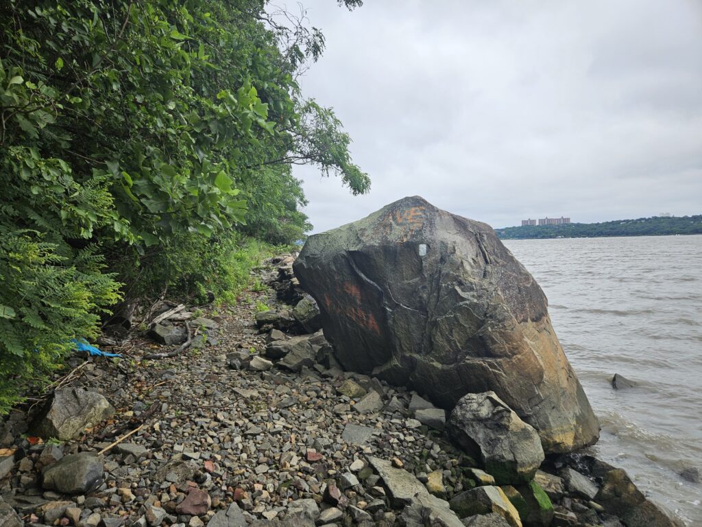 The Shore Trail at Palisades Interstate Park featuring litter
