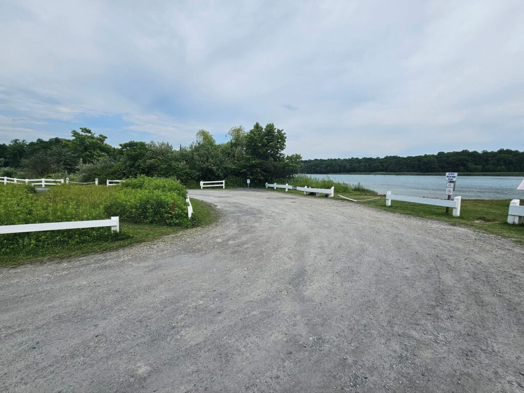 Paddling the Crystal-Clear Water of White Lake, New Jersey 1 The boat unloading area at White Lake Natural Resource Area in Hardwick