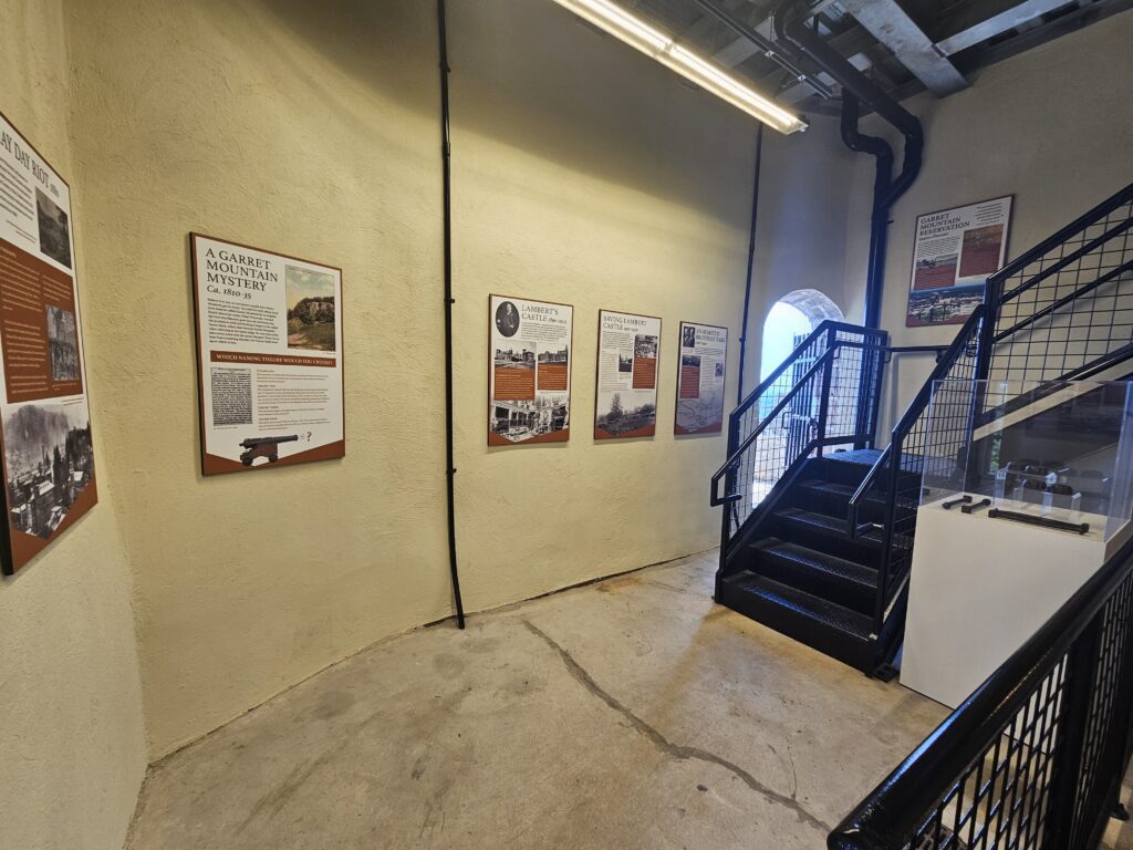 The interior of Lambert Tower at Garret Mountain Reservation