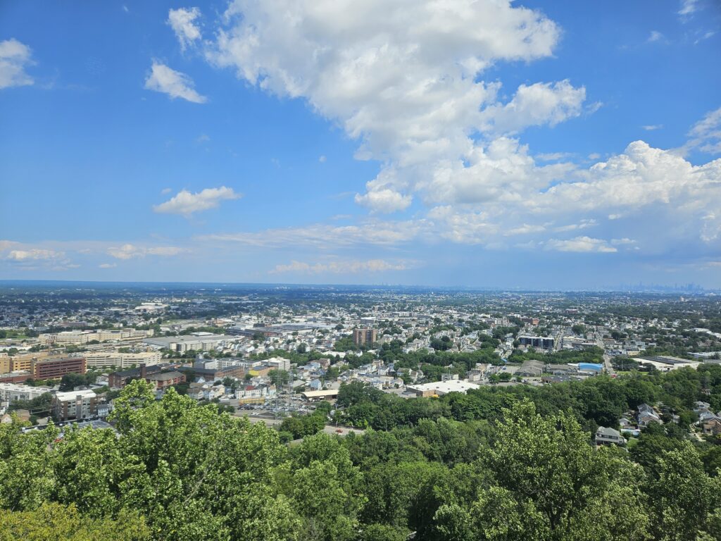 The view of Lambert Tower at Garret Mountain Reservation