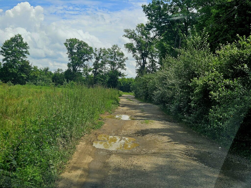 An image of the road to Lackatong Wildlife Management Area and the Lockatong High Falls