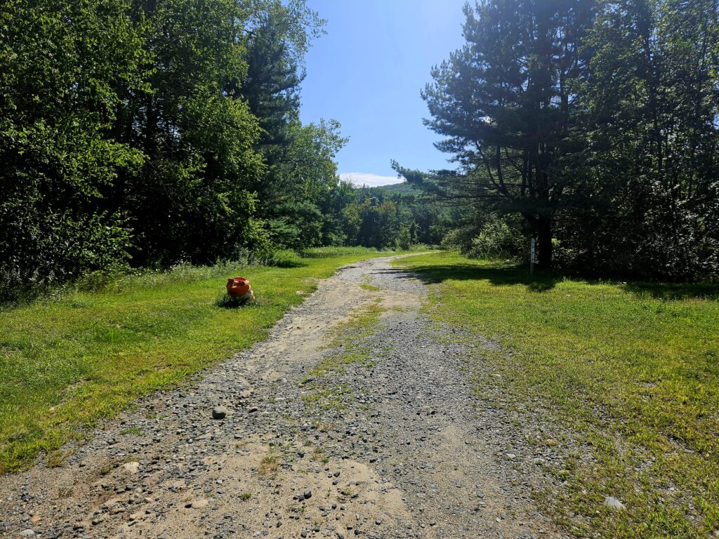 The trailhead for the Milton Fire Tower at Mahlon Dickerson Reservation in Jefferson