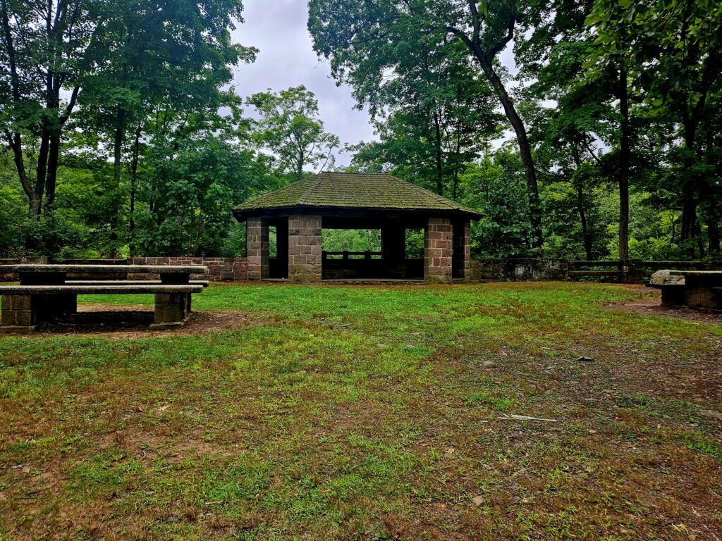 Hiking to the Filthy Green Brook Falls at Watchung Reservation 20 Seeley's Pond Gazebo at Watchung Reservation