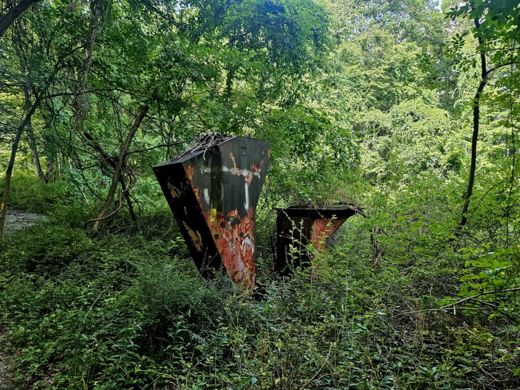 Remains of a chairlift at Snow Bowl in Milton/Oak Ridge New Jersey