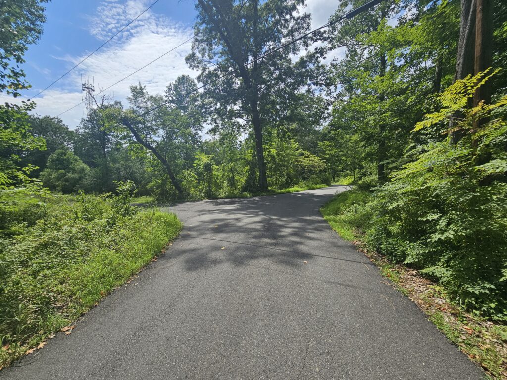 The entrance road to the Hawk Watch at Washington Valley Park in Bridgewater