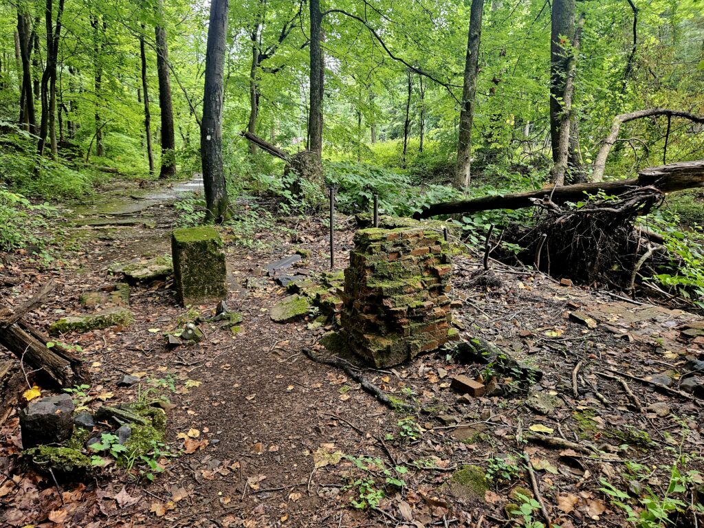Hiking to the Filthy Green Brook Falls at Watchung Reservation 18 Ruins of a mill at Watchung Reservation