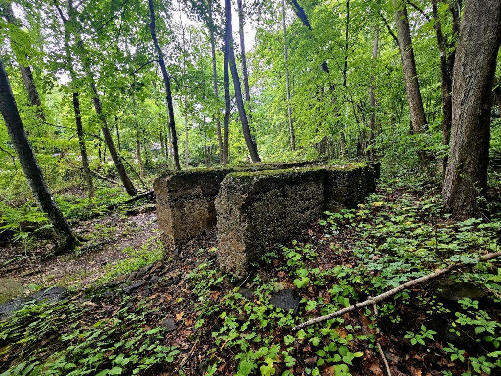 Hiking to the Filthy Green Brook Falls at Watchung Reservation 17 Ruins of a mill at Watchung Reservation