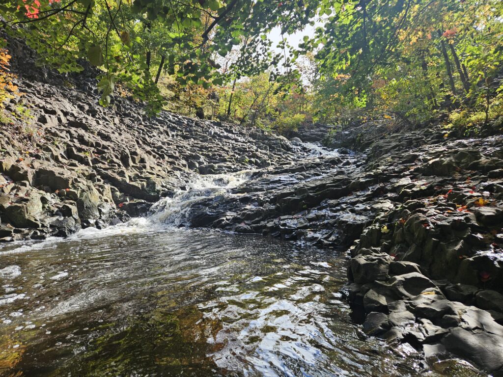 Cascades near Hemlock Falls at South Mountain Reservation in Milburn New Jersey