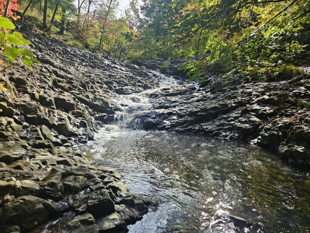 Cascades near Hemlock Falls at South Mountain Reservation in Milburn New Jersey